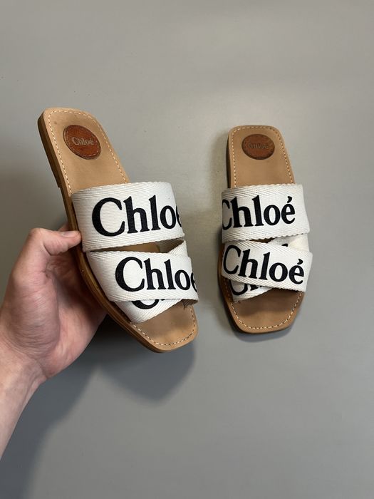 Шлепанцы Chloe Woody White 38(24cm)