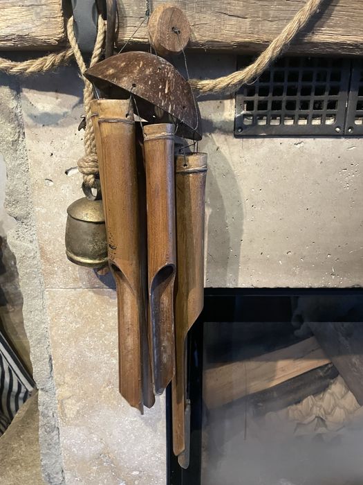 Duzy gong z bambusa dzwonek.  60cm  wietrzny