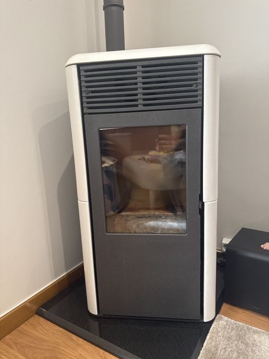 Salamandra a Pellets EDILKAMIN Point Plus CANALIZÁVEL – 8 kW – Excelente Estado