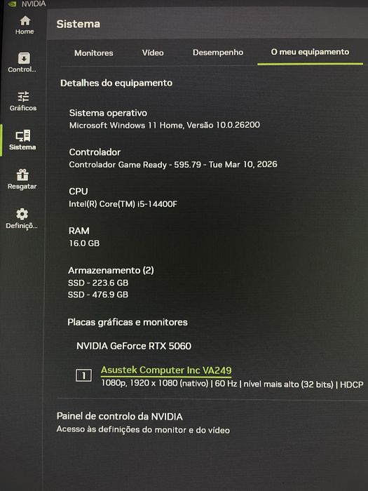 PC Gamer i5 14th + RTX 5060