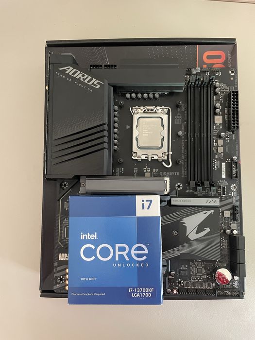 Motherboard z790 Aorus Elite AX + Intel i7 13700kf + watercooler