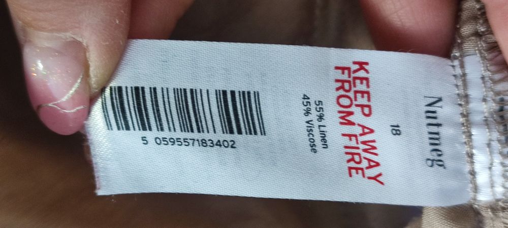 Damskie spodnie letnie z lnem roz Xl.