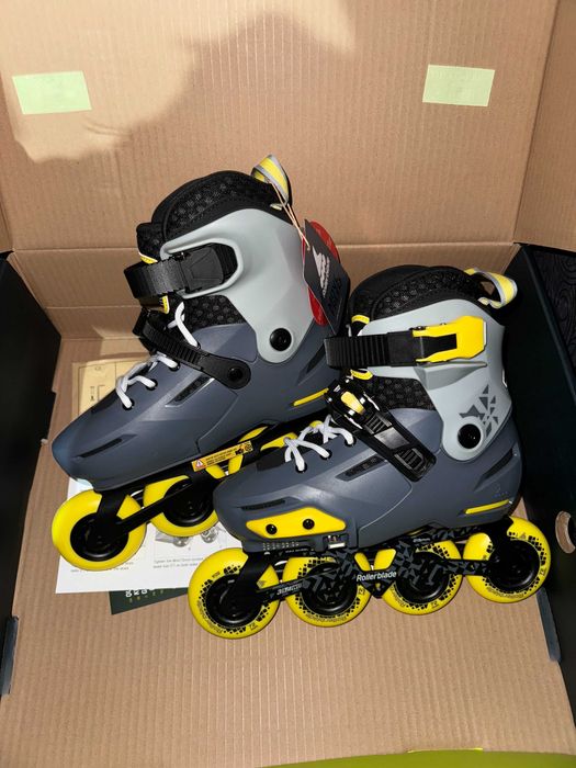 Ролики Rollerblade Apex charcoal-yellow