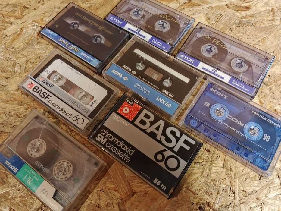 Zestaw Kaset Magnetofonowych. Mix. Chrom Normal. TDK. AGFA. SONY. BASF. MAXELL. Wysyłka!