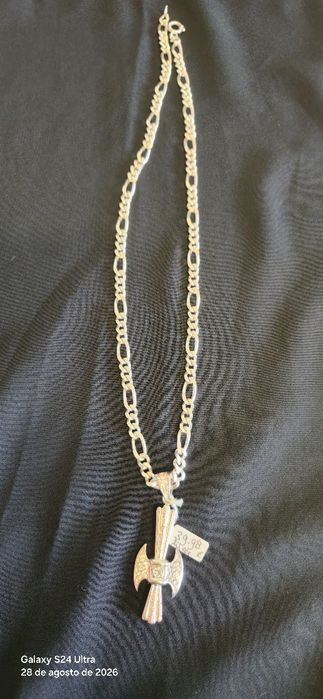 Lindíssimo fio  + pingente em prata de lei 925.