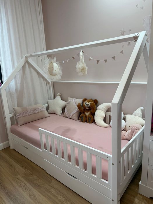 Łóżko dziecięce Bellamy 180×90 + materac Pan Materac – komplet