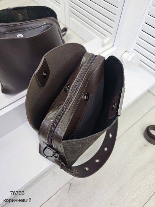 Сумка жіноча натуральна замша комбінована з еко шкірою