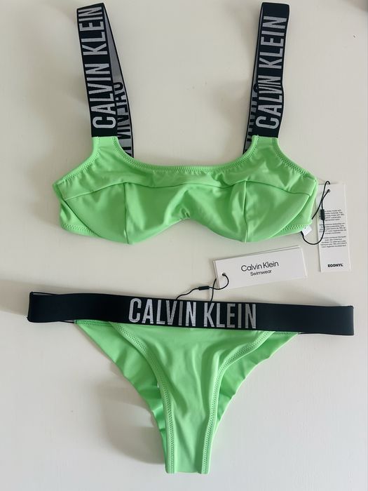 Oryginalny strój kąpielowy Calvin Klein bikini neon