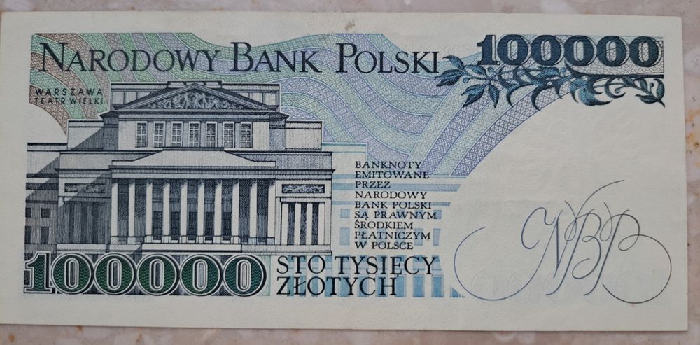 Stanisław Moniuszko 100000zl banknot