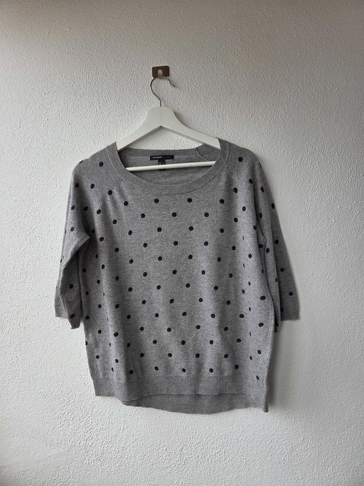 Blusa de malha polka dots Mango, tamanho M