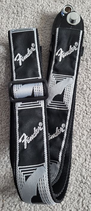 NOWY Komplet pasek do gitary Fender Monogrammed + Profesjonalne Strap Locki