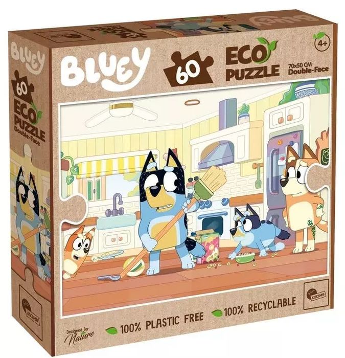 Puzzle 60 Bluey Eko dwustronne. Nowy Produkt