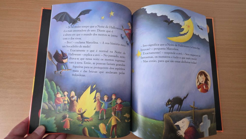 Livro infantojuvenil "Marcelina e a Noite de Halloween" de Christel Desmoinaux