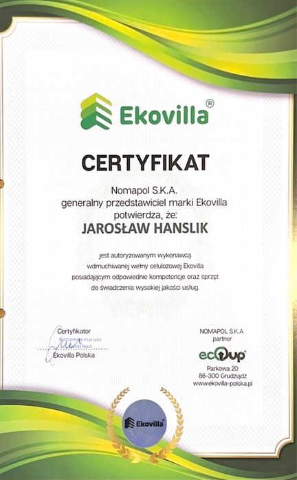 Ocieplenie wdmuchiwane Celulozą oraz Wełną | naprawa dachu po kunie