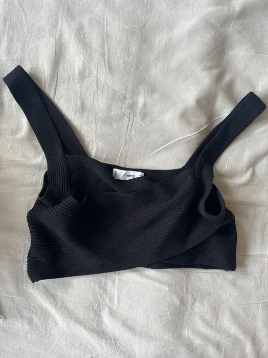 Czarny top Mango wiskoza M