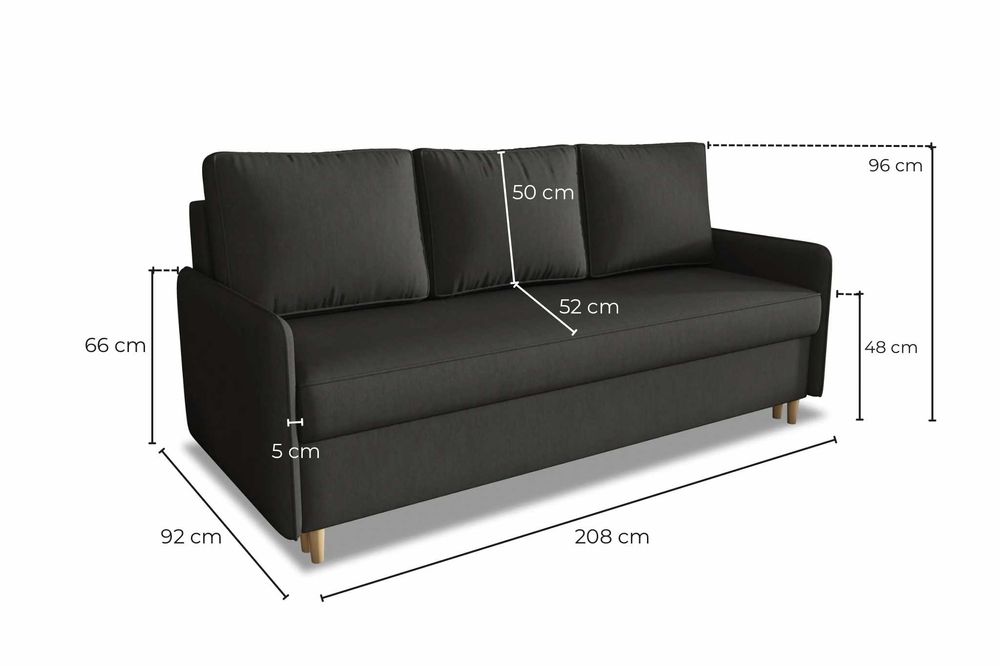 Kanapa Milano. Wersalka, łóżko, sofa. Automat, funkcja spania!