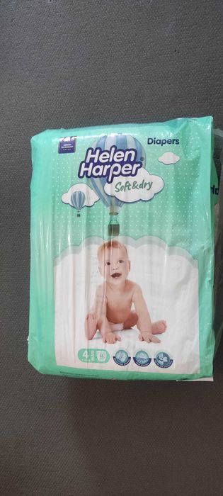 Подгузники Helen Harper Maxi размер 4 (9-14 кг) памперси 46 шт
