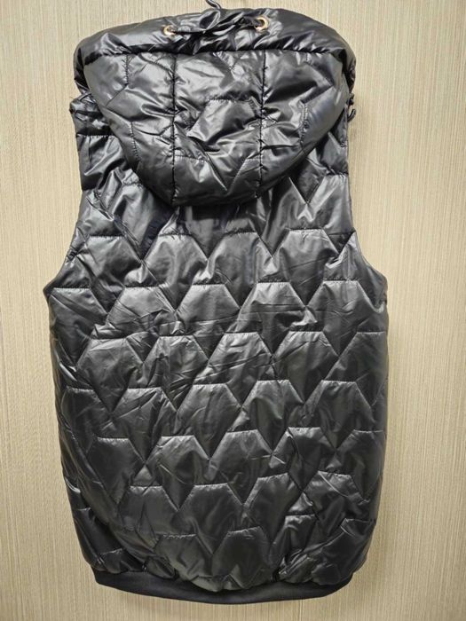 Kamizelka czarna 6XL, pikowana długa klasyczna !!!