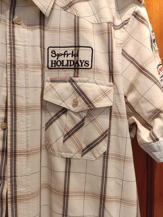 Camisa Springfield 100% Algodão, manga curta, 2 bolsos Tam. XXL - Nova