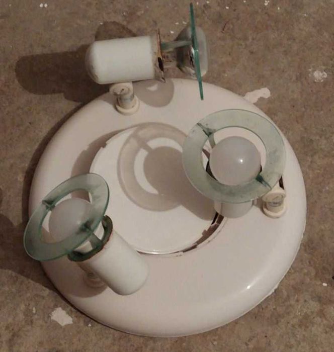 Plafon de Teto Redondo Branco (3 Focos) - Lâmpadas LED Incluídas