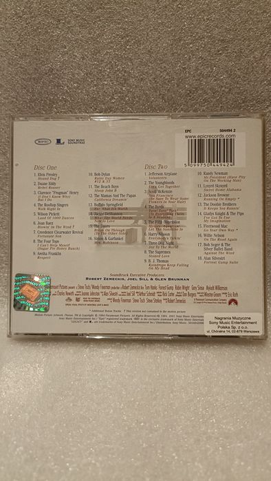 Forest Gump the Soundtrack 2CD
na płycie 2 * CD