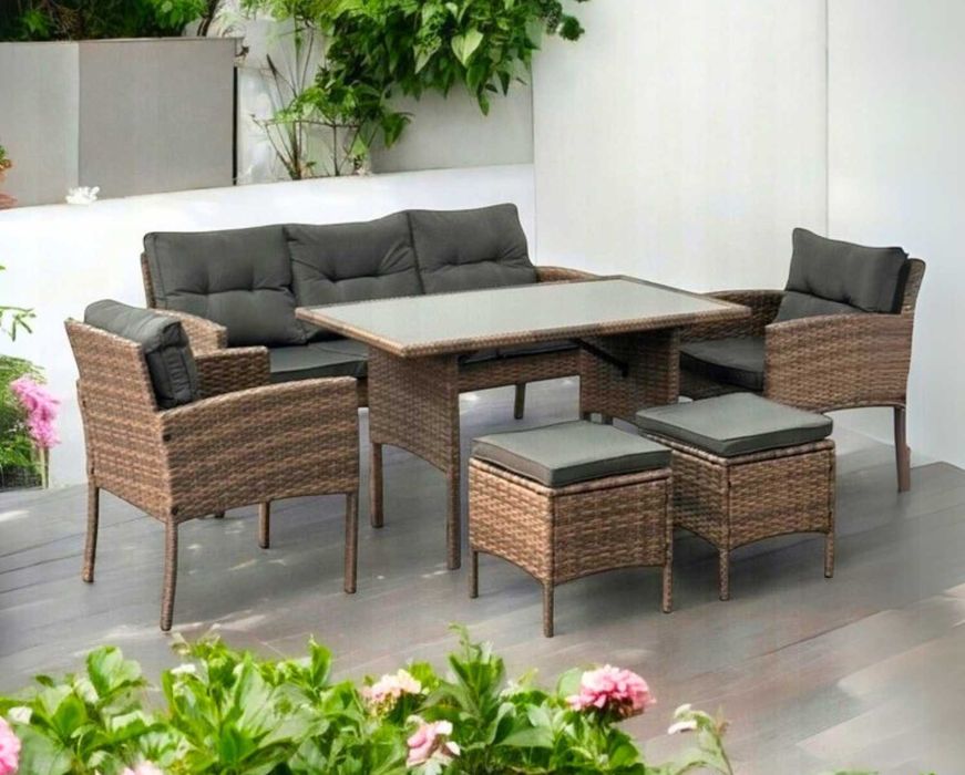 Meble ogrodowe 4 kolory do wyboru duże solidne technorattan