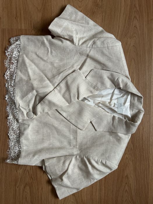 Komplet garniturowy z koronką Zara r. L