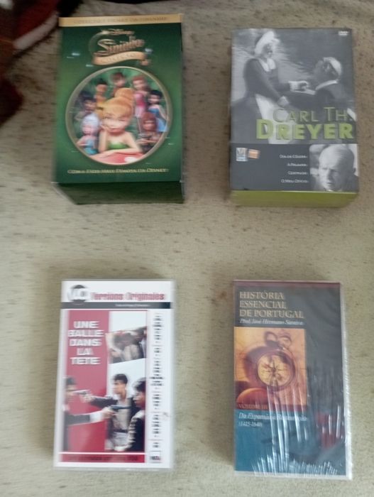 Filmes novos selados e filmes usados