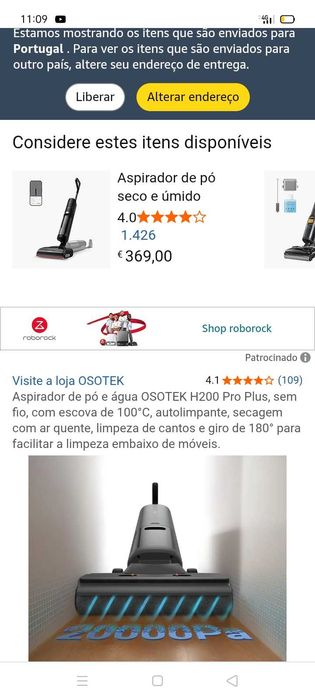 Aspirador 4em1. 369€. Oportunidades