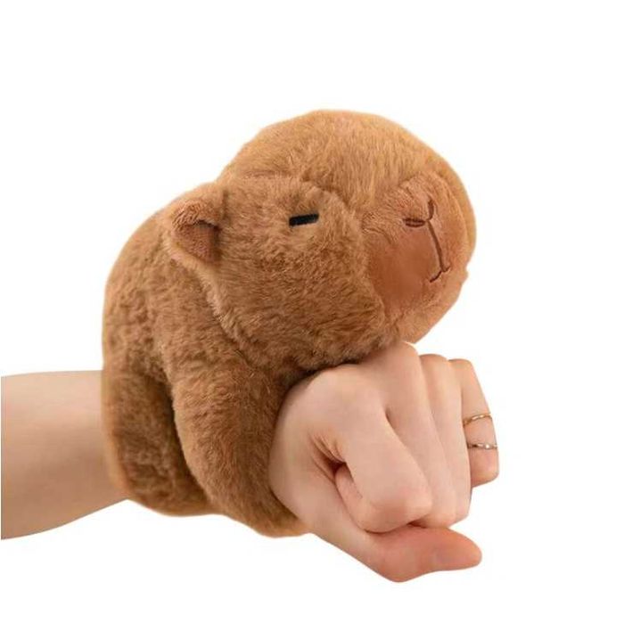 Капібара - дитяча м'яка іграшка-браслет на руку