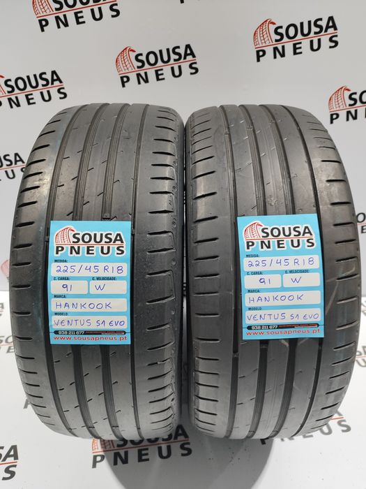 2 pneus semi novos 225-45R18 Hankook - Oferta dos Portes