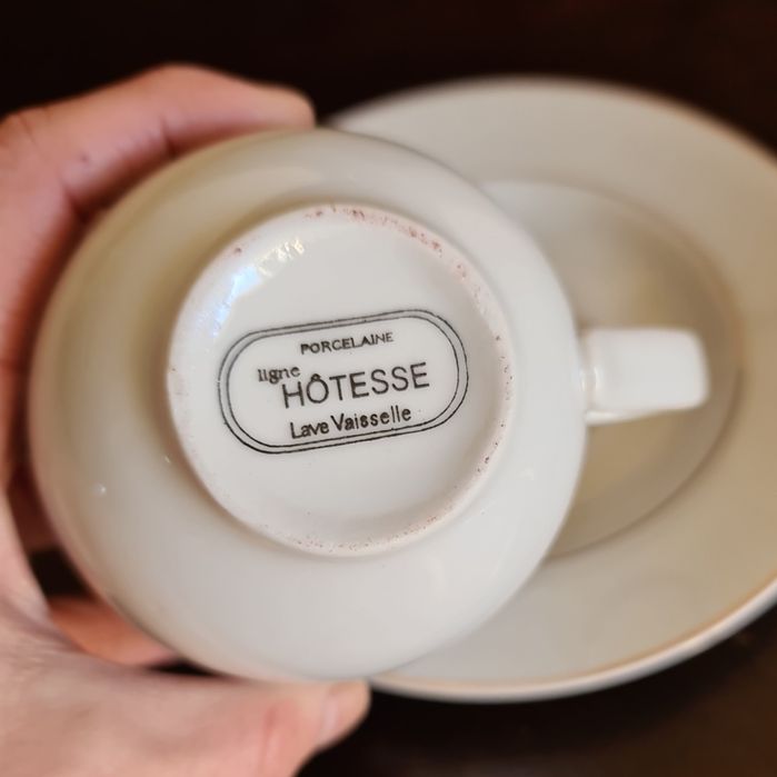 Serviço de chá de 6 + 6 peças porcelana novo - linha Hotesse