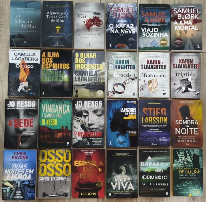Stephen King, Yrsa, Follett, Zafón, Nesbo, Lackberg