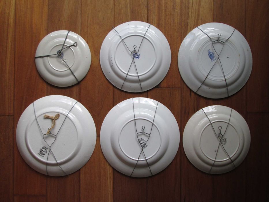 6 Pratos Antigos - Sacavém - Gilman - Decoração Chorão