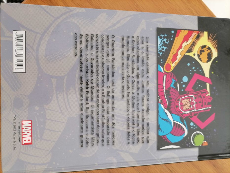 Livro banda desenhada Marvel