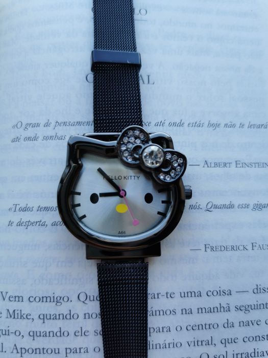 Relógio Preto Hello Kitty