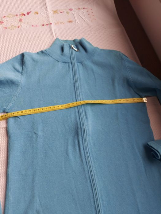 Casaco de malha Turquesa da Zara - Tam° S.