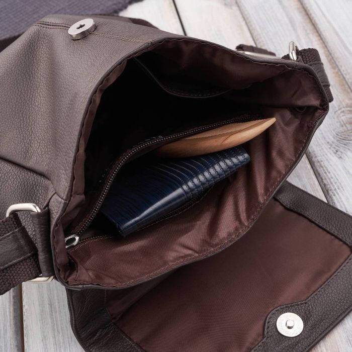 listonoszka męska na ramię klasyczna ze skóry naturalnej