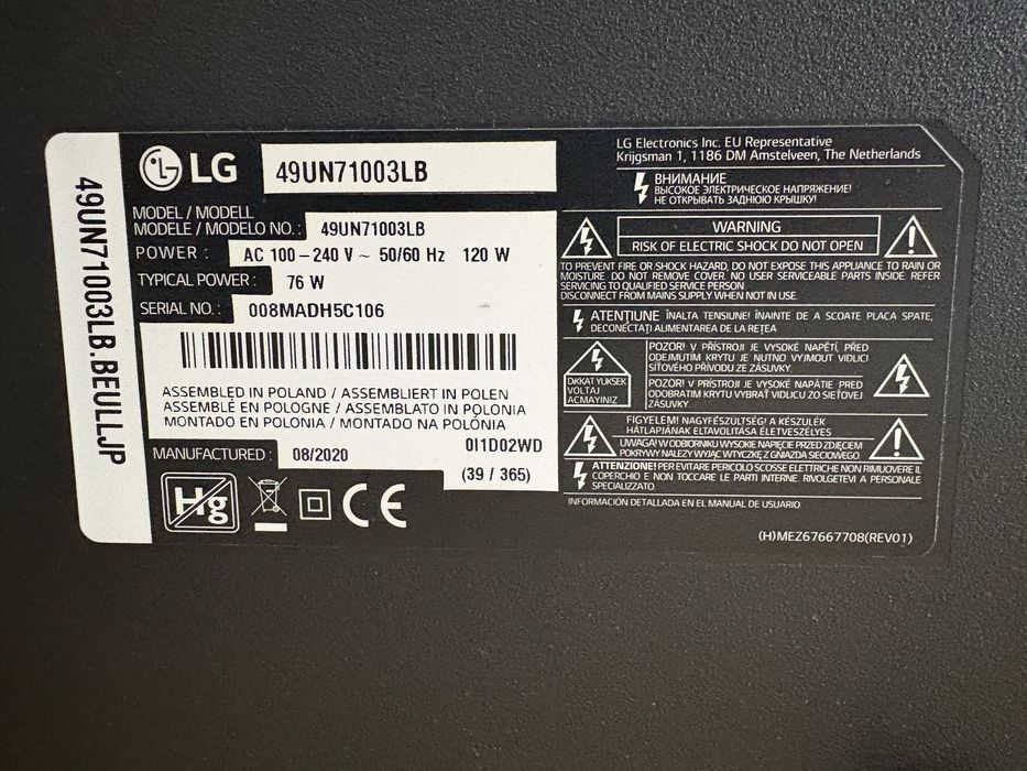 Telewizor LG  49’