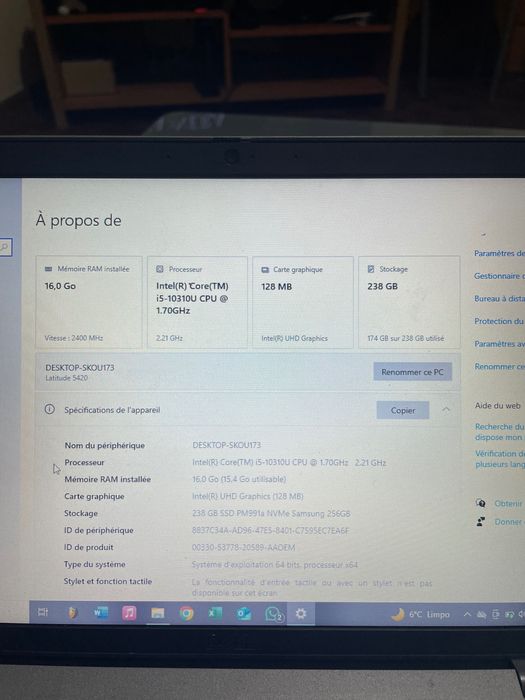 Portátil Dell Latitude 5420