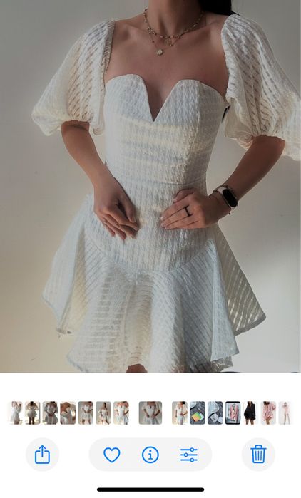 Biala sukienka odkryre ramiona nowa rozmiar S z metka missquided