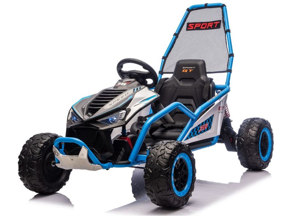 7-12km/h auto goakrrt Na Akumulator DM-107 24V7 Cichy Silnik Niebieski