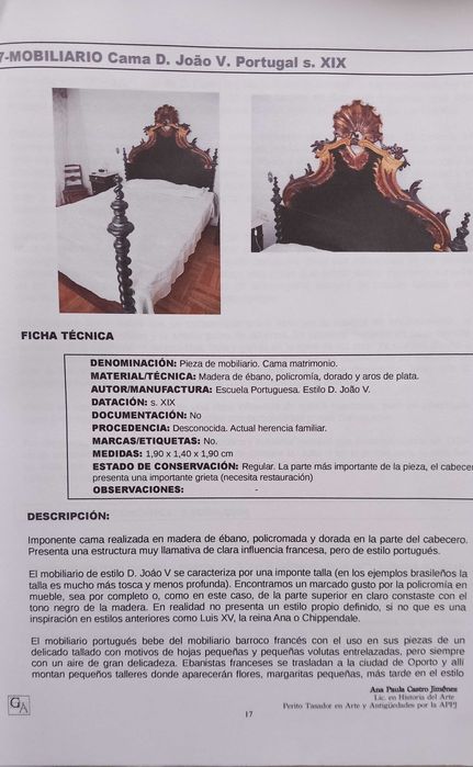 Peça de Museologia: Ébano Maciço e Prata de Lei (C/ Peritagem)