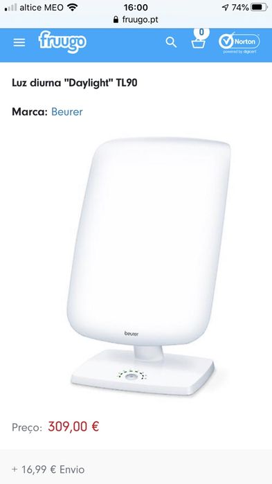 Luz Diurna Phototherapy unit TL90 NOVO