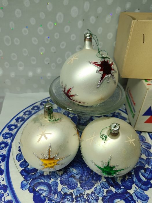 Bombki choinkowe, kule ozdoby choinkowe PRL