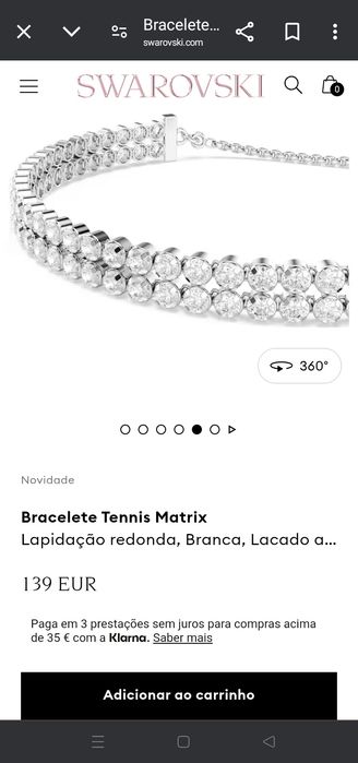 Pulseira Swarovski Tennis Matrix
