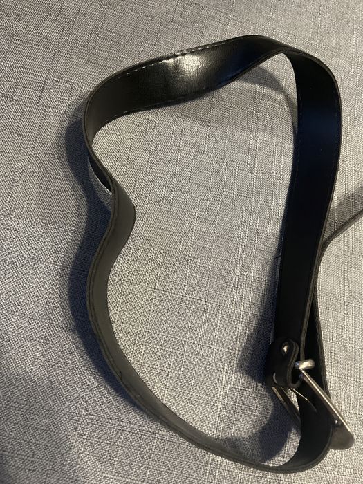 Czarny, skórzany pasek 95 cm