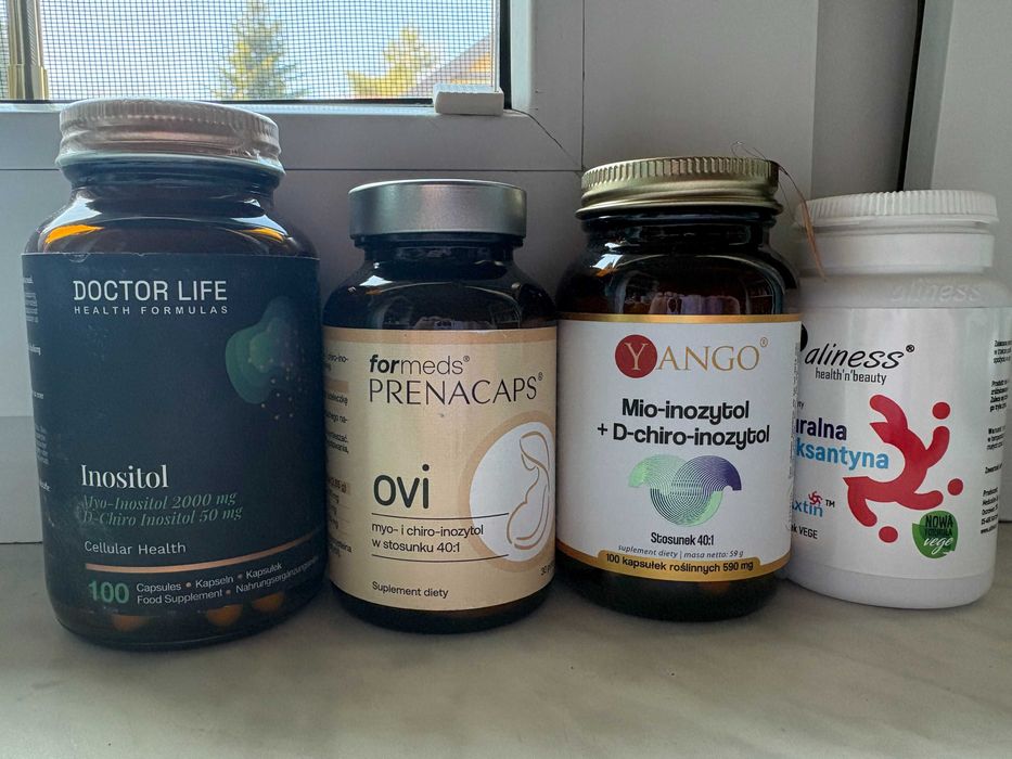 Mio-inozytol D-chiro inozytol inuslinooporność PCOS suplementy zestaw