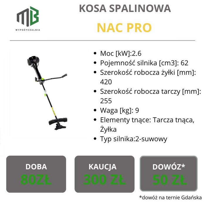 wynajem Kosa spalinowa/ kosiarka
