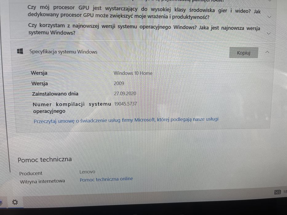 Komputer stacjonarny Lenovo All-in-One